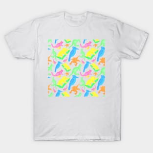 Bright 90's inspired Australian Native Animal Pattern T-Shirt